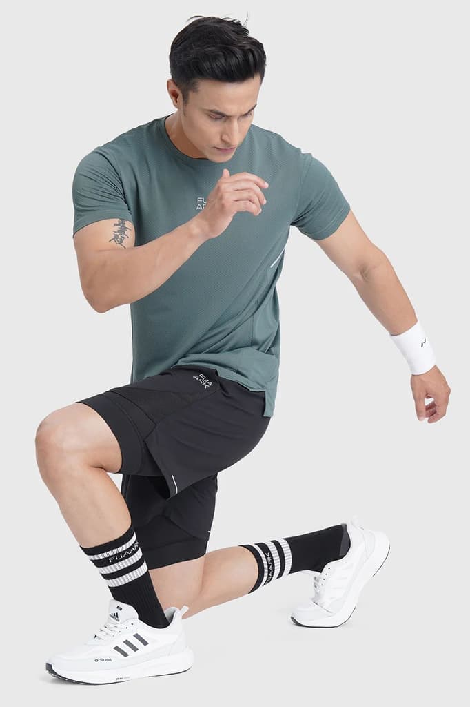 2 in 1 Mesh Shorts Black With Black — photo 2