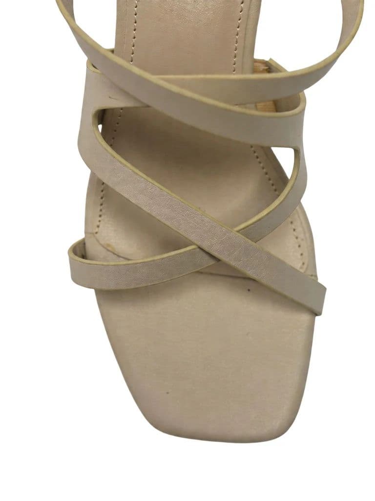 LUNA BLU Ivory Strappy Kitten Heel Sandals — photo 4