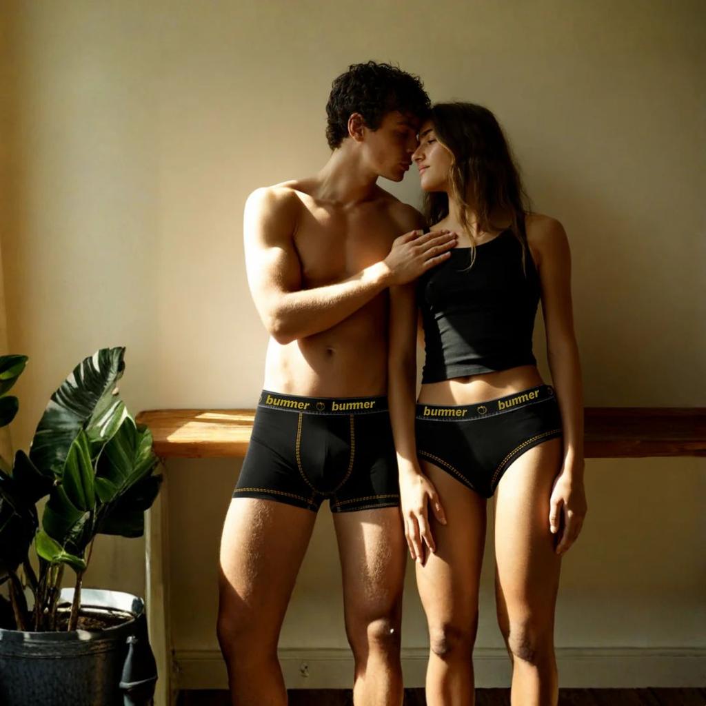 Trunks & Hipster Matching Set - Blanc — photo 8