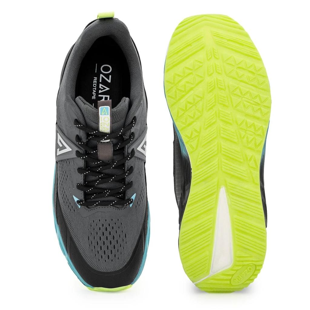 Ozark Black Blue Trail Running Shoes for Men | Low-Cut Outdoor — photo 5