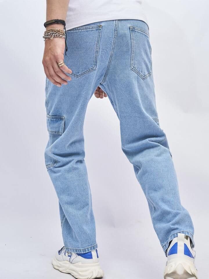 Light Blue Craftsman Cargo Jeans — photo 5