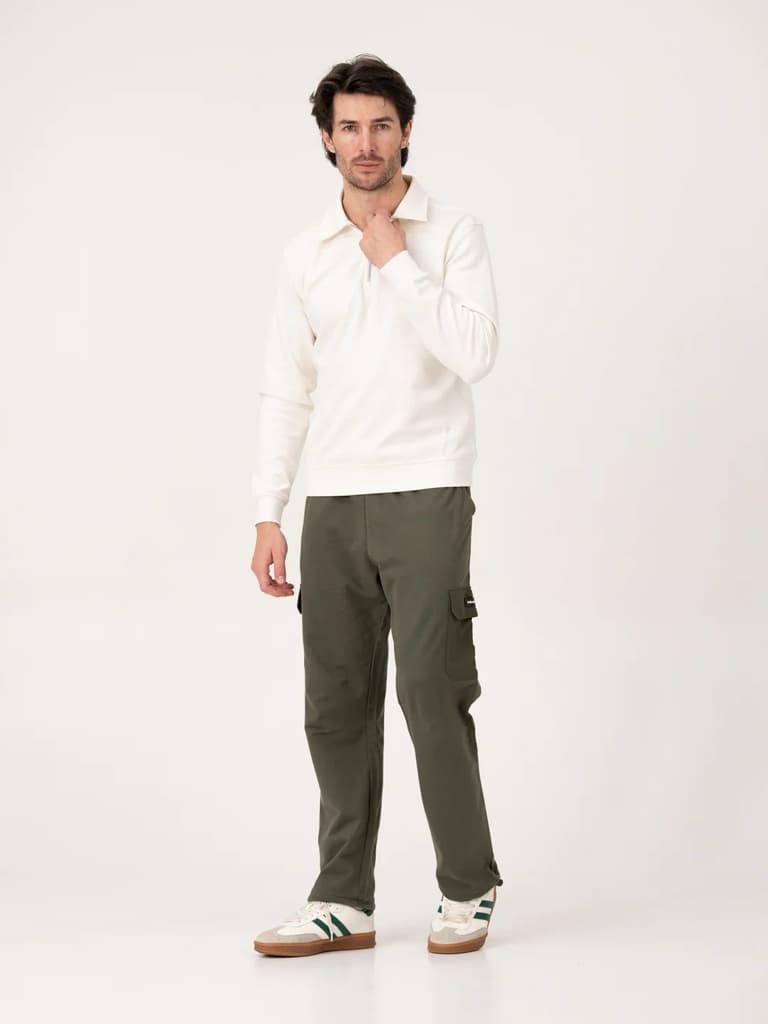 March Olive Relaxed Fit Cargo Sweatpants — photo 3