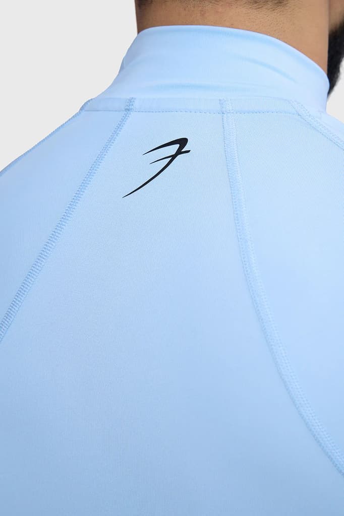 High Neck Compression Full Sleeves T-shirt Glacial Blue — photo 5