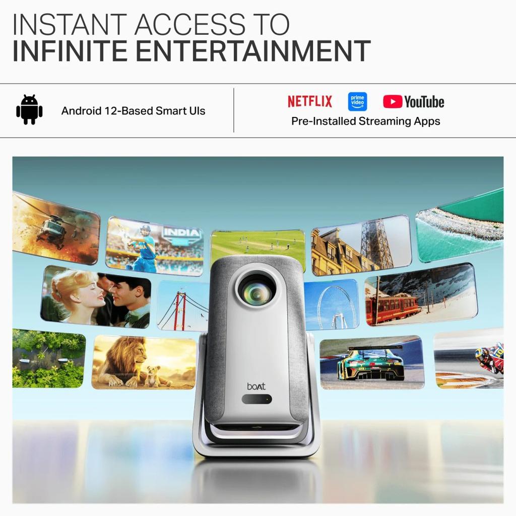 boAt Cinehead M1 | Full HD Smart Projector with Android 12 and Up to 150” Big-Screen Viewing — photo 8