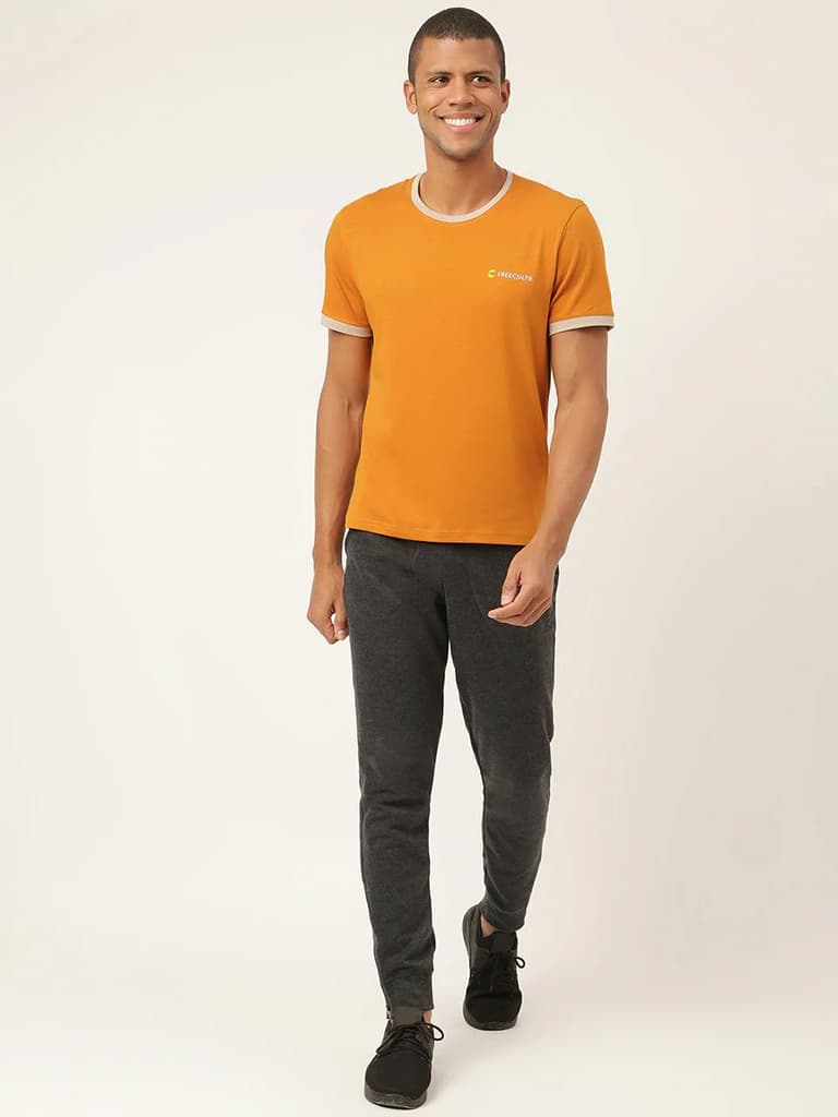 Mustard Yellow Men's Organic Bamboo Casual Tees - Crew Neck (Pack Of 1) — photo 6