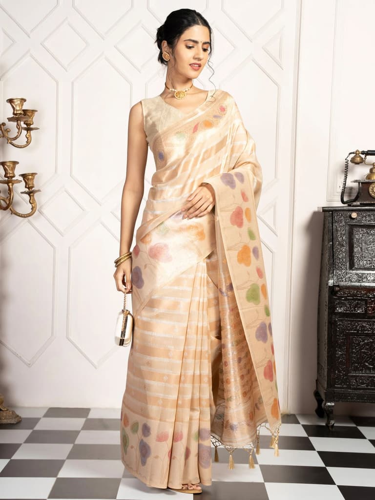 Mimosa Women's Woven Design Banarasi Style Art Silk Saree With Blouse Piece : SA00002064CKFREE — photo 5