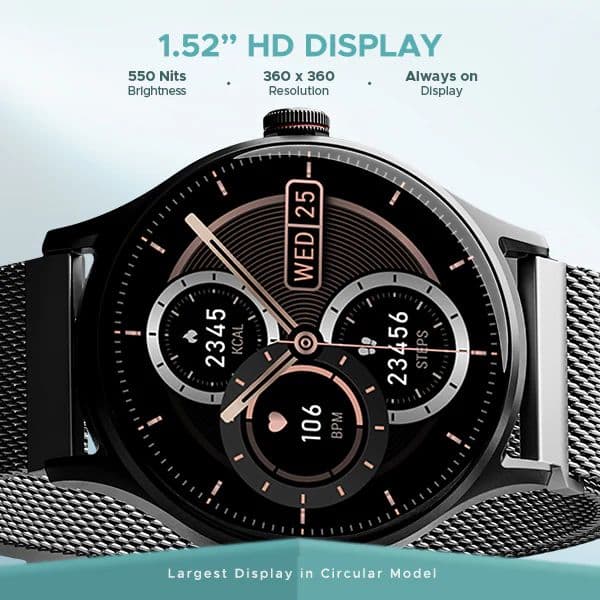 boAt Lunar Vista | Smartwatch with 1.52" (3.86cm) Vivid Round Display, BT Calling, 100+ Sports Modes, AI Voice Assistant — photo 10