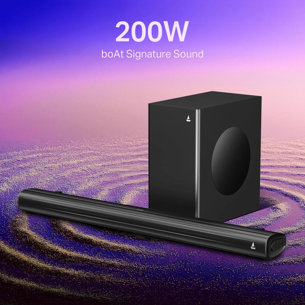 boAt Aavante Quake Plus | 200W Bluetooth Soundbar, 2.1 Channel with Wired Subwoofer, Multi-Connectivity, Wall Mountable — photo 5