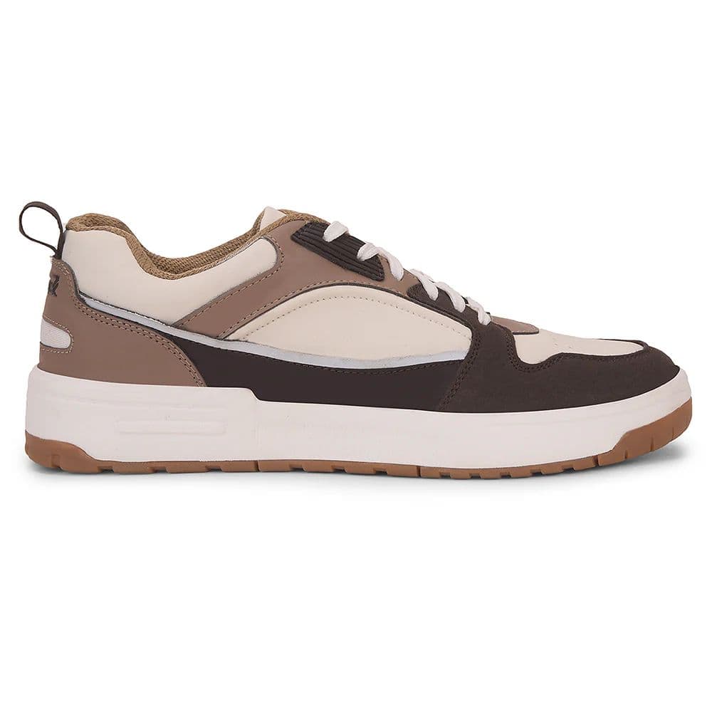 Leap7x Beige Casual Lacing Sneakers For Men LAPON-1E By Liberty — photo 2