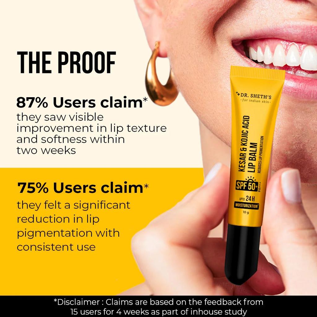Kesar & Kojic Acid Lip Balm - 10g