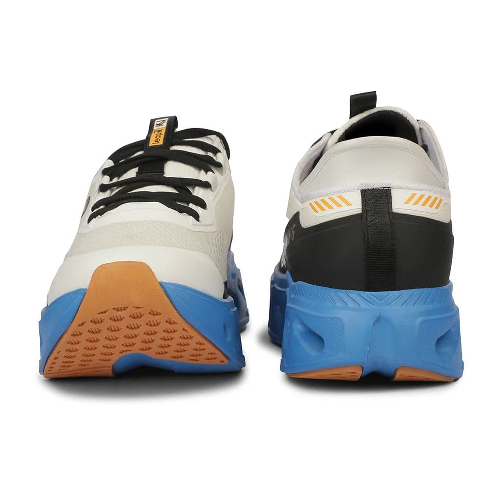 Leap7X ZLP-XM-16 Airflow Outsoles White Sports Lacing Running Shoes for Men by Liberty — photo 6