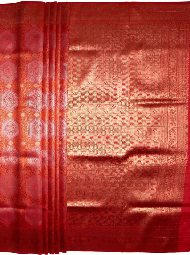 MIMOSA Women's Woven Design Kanjivaram Style Art Silk Saree with Blouse Piece - Gajjari ( SA00002246GJFREE ) — photo 7