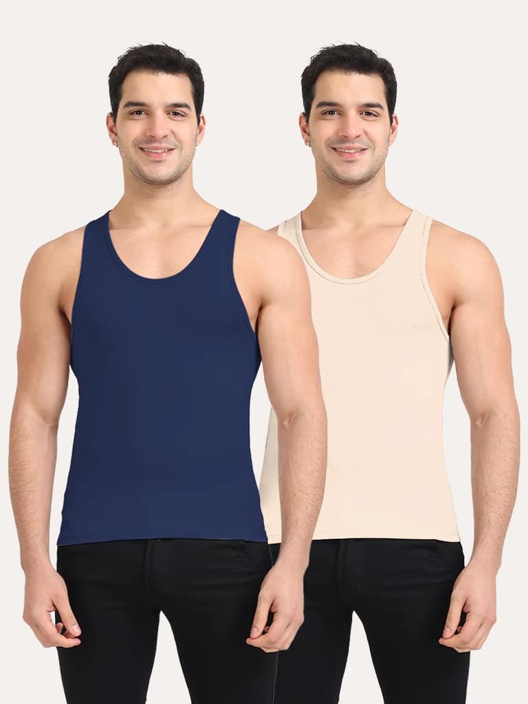 Regular Fit Organic Cotton Comfort Vest for Men (Pack of 2) — photo 19