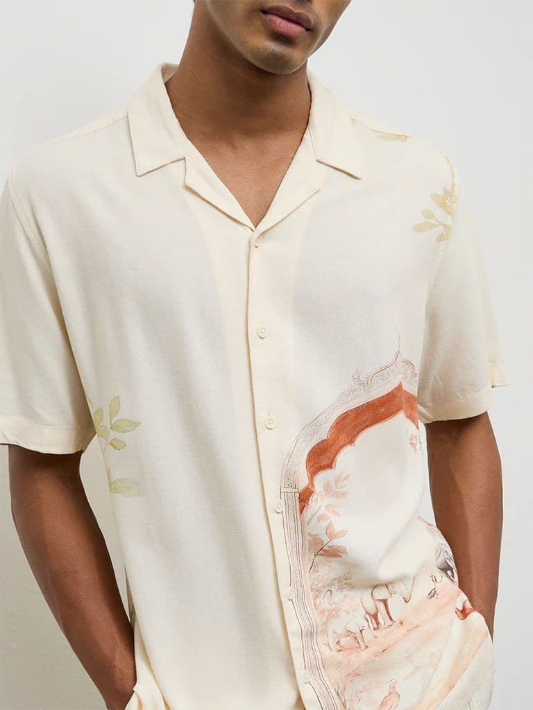 ETA Off-White Scenic-Printed Relaxed-Fit Shirt — photo 3
