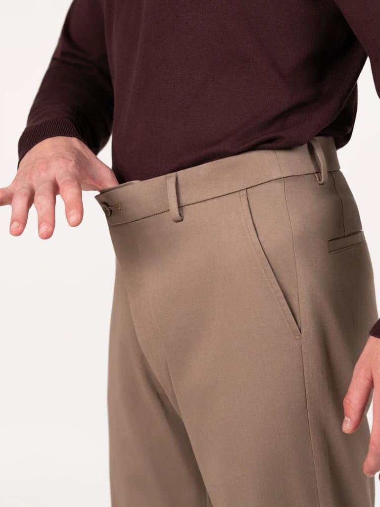 Terranova Khaki Relaxed Fit Stretch Chinos for Men — photo 5