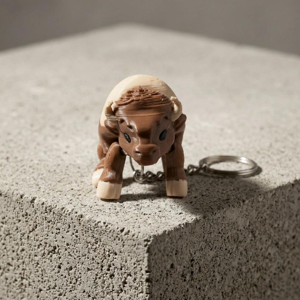 Bison Keychain