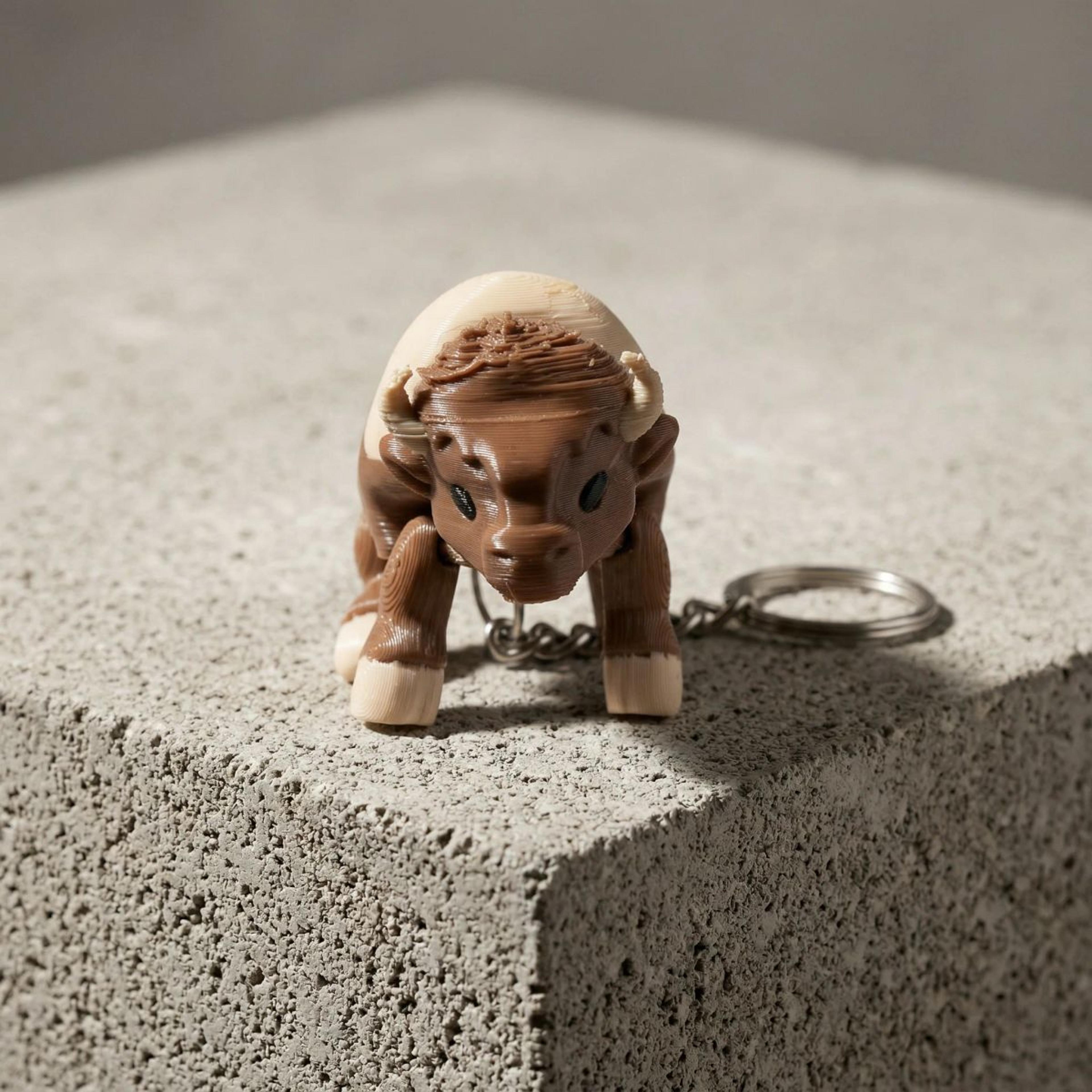 Bison Keychain