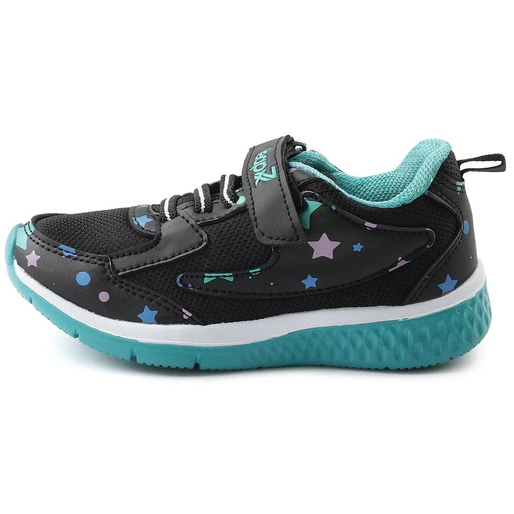 Leap7x Black Sports Non Lacing Walking Shoes For Kids JAMIE-51V By Liberty — photo 3