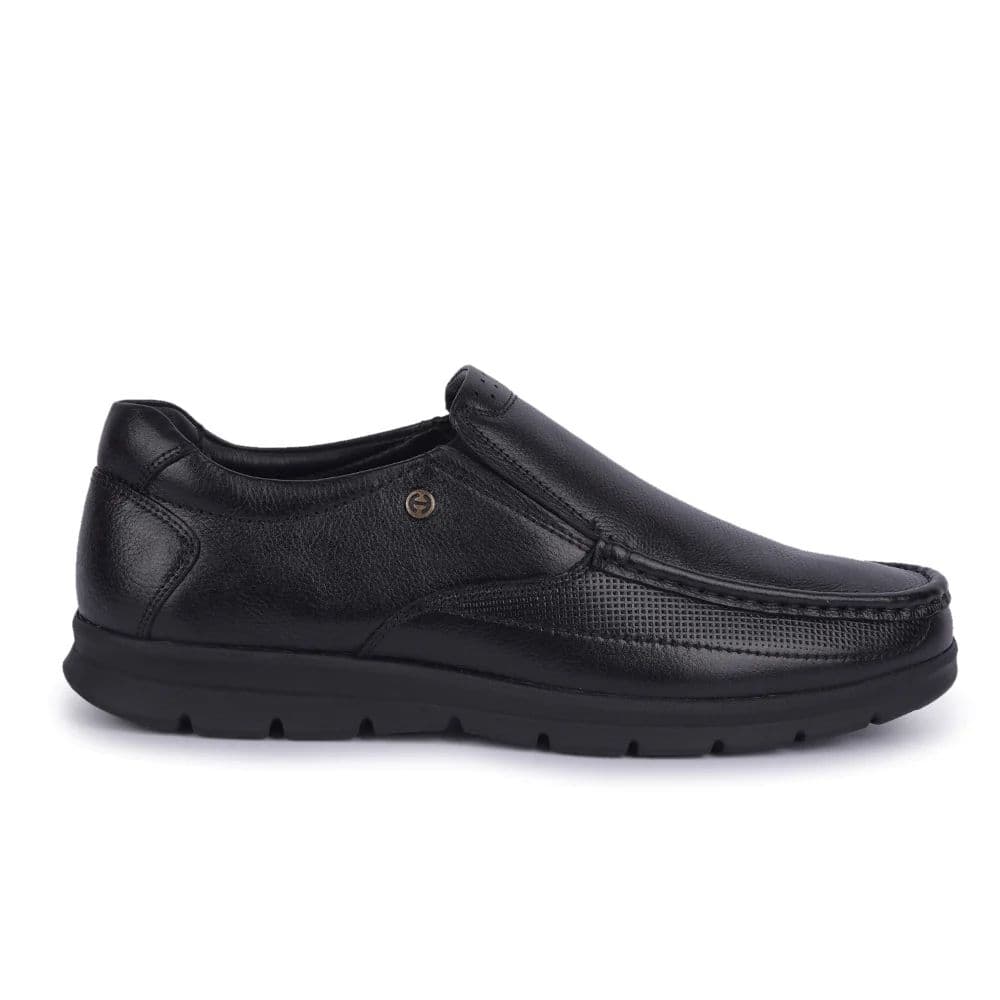 Healers Black Formal Non Lacing Moccasin For Men OSL-22 By Liberty — photo 2