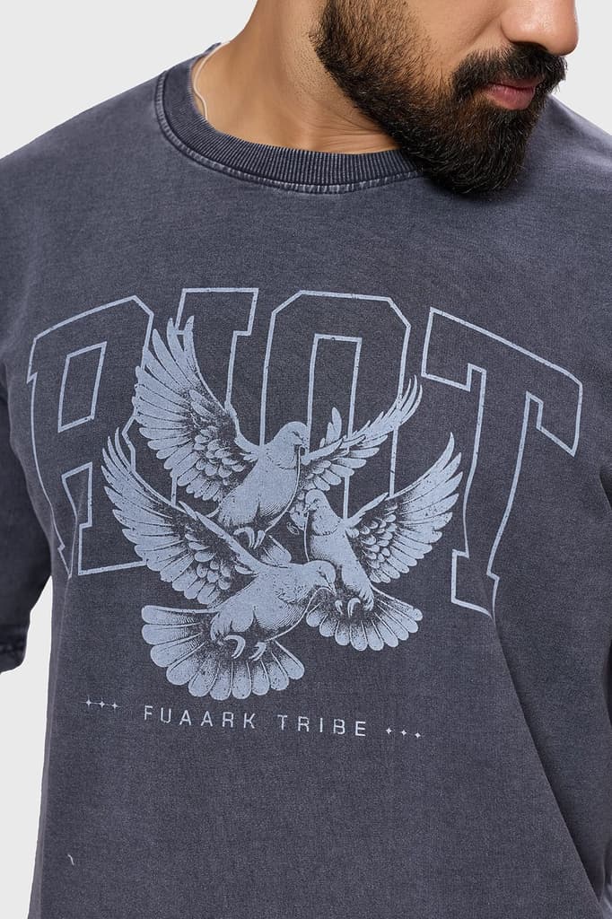 Shadow Washed Oversized T-shirt Dark Grey — photo 4
