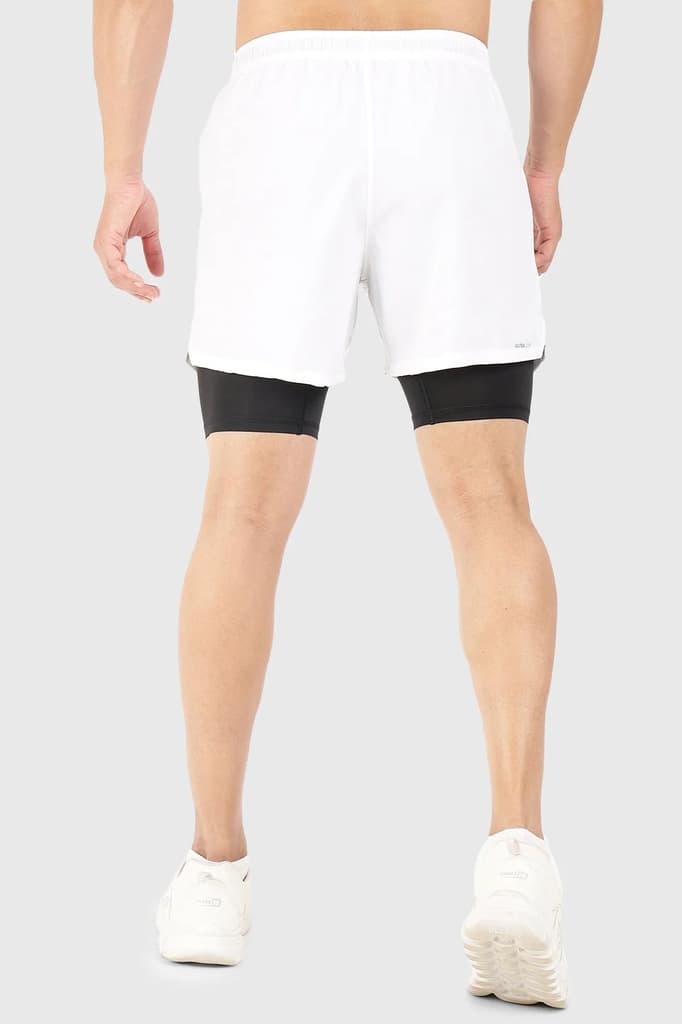 2 in 1 5" Compression Shorts White — photo 6