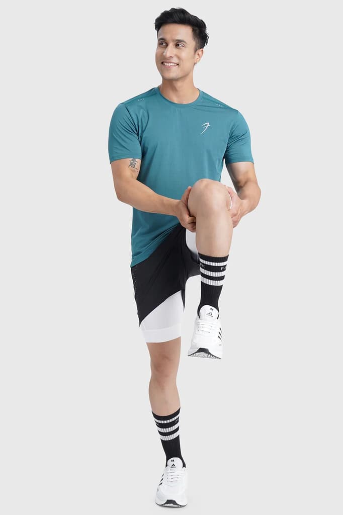 Laser Cut Running T-shirt Green — photo 2