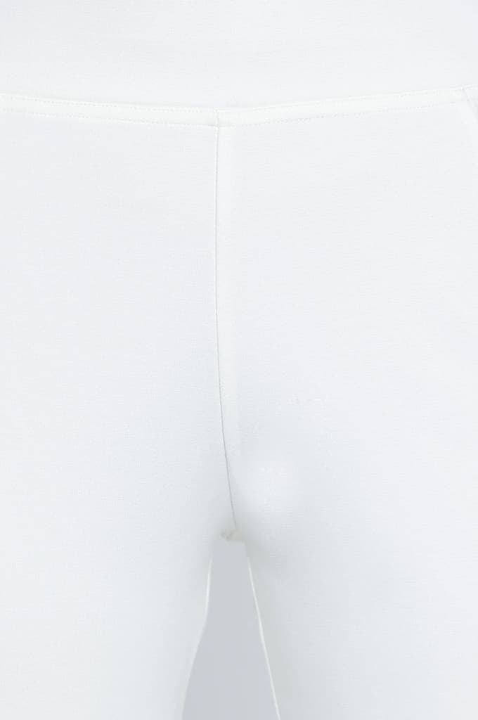 Off White Solid Mid Rise Tights in Ankle Length — photo 2