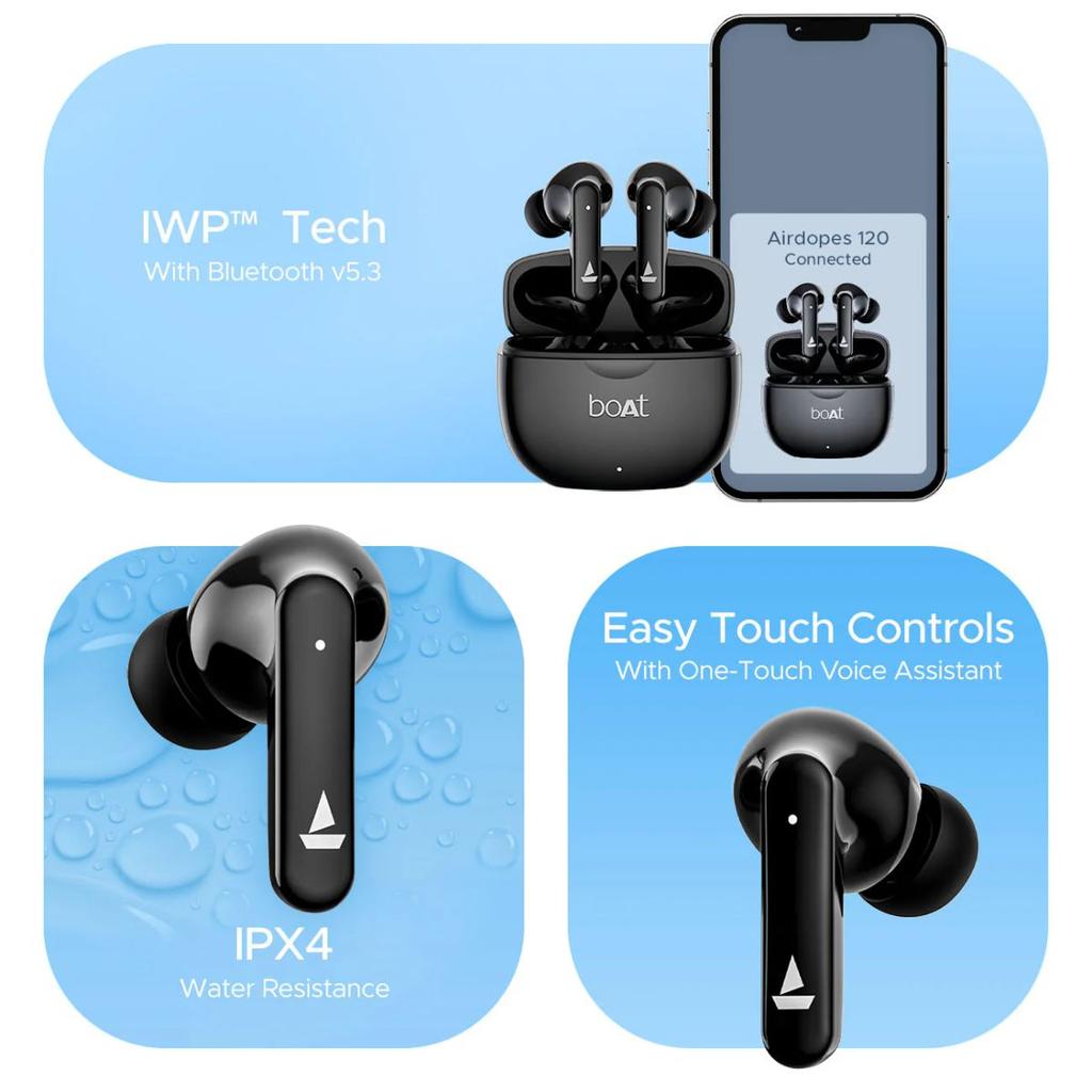 boAt Airdopes 120 | Wireless Earbuds with 40 Hours Playback, BEAST™ Mode, ASAP™ Charge, IWP™ Tech — photo 9