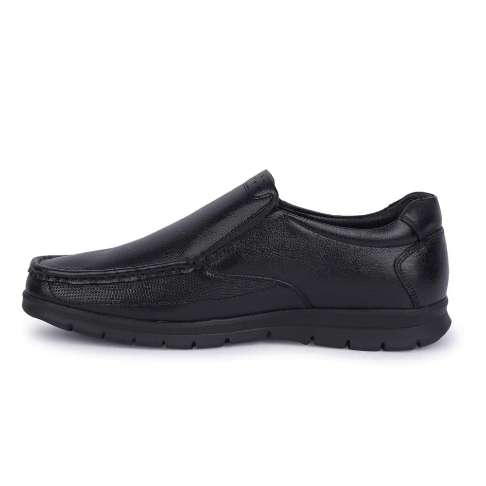 Healers Black Formal Non Lacing Moccasin For Men OSL-22 By Liberty — photo 3