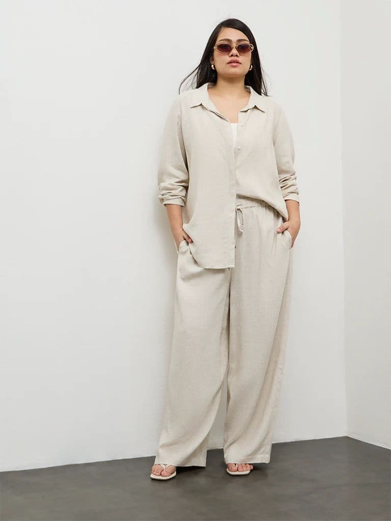 Gia Off-White Cotton Shirt — photo 2