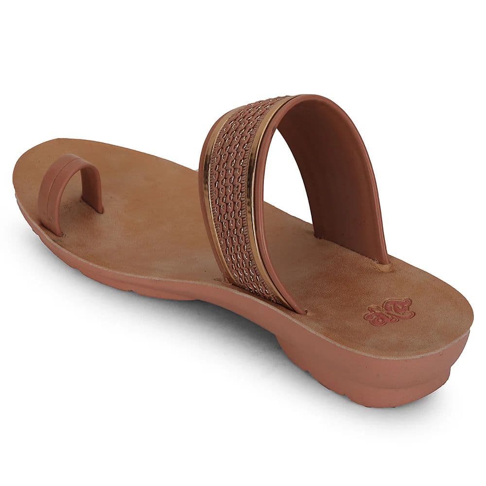 A-HA Peach Casual Toe Ring Slipper For Women LPU-14 By Liberty — photo 4