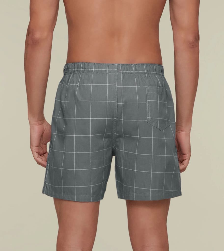 Checkmate Combed Cotton Boxers Frosty Grey — photo 3