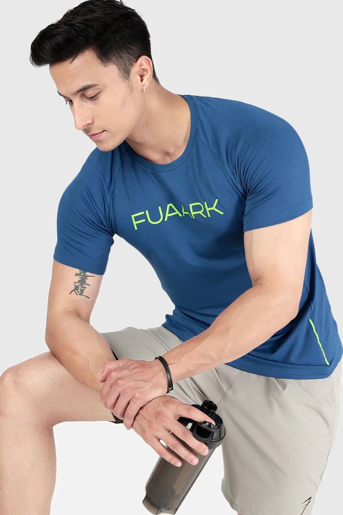 Aura Textured T-shirt Teal — photo 4