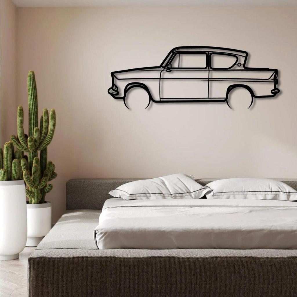 1960 FORD ANGLIA 105E DELUXE METAL WALL ART — photo 3