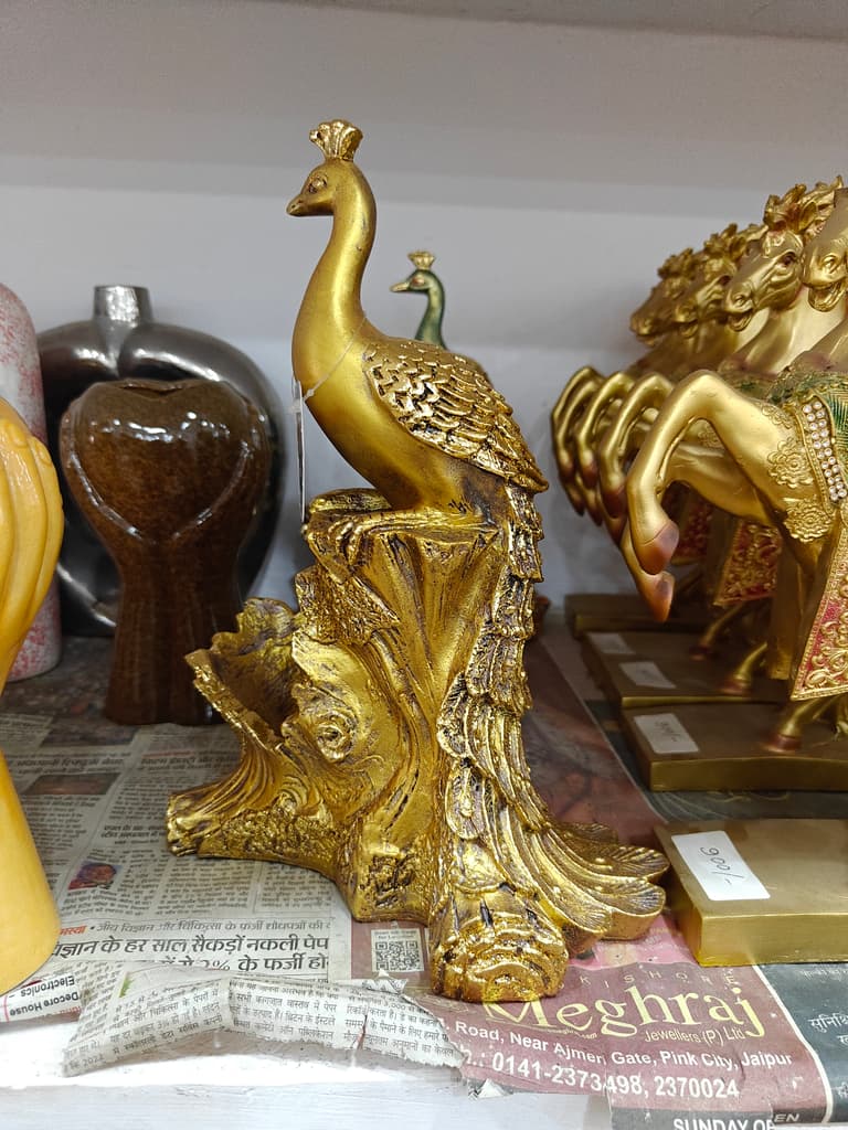 Gold Bird Statue | Decorative | Gilded | Gold