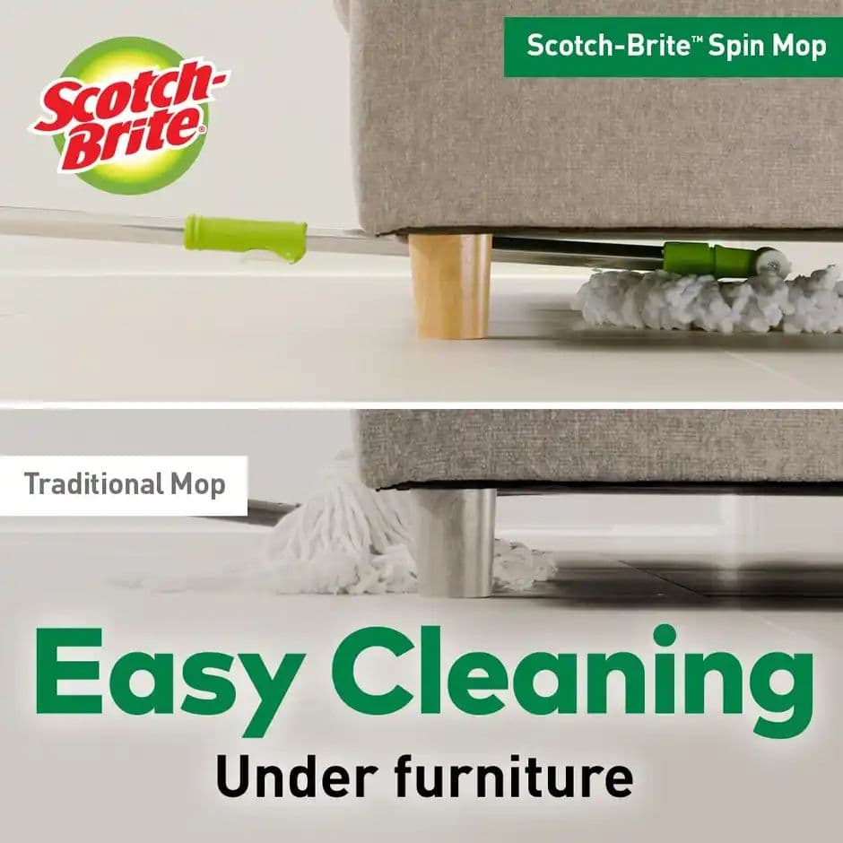 Spin Mop Head & Handle With Refill — photo 2