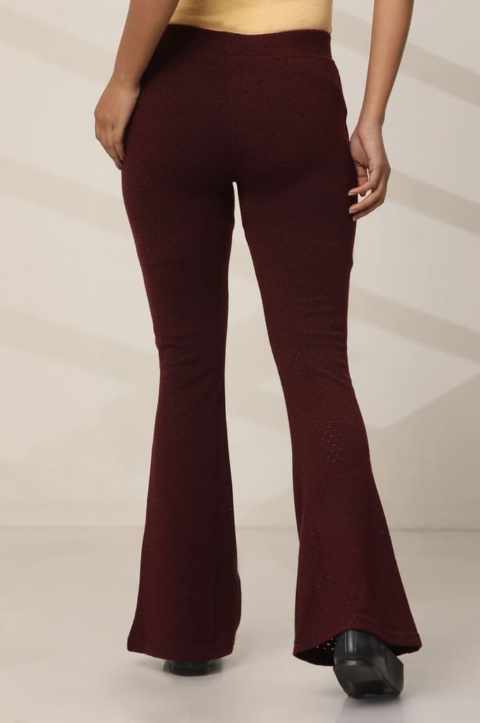 Purple Boot Cut Parallel Pants — photo 5