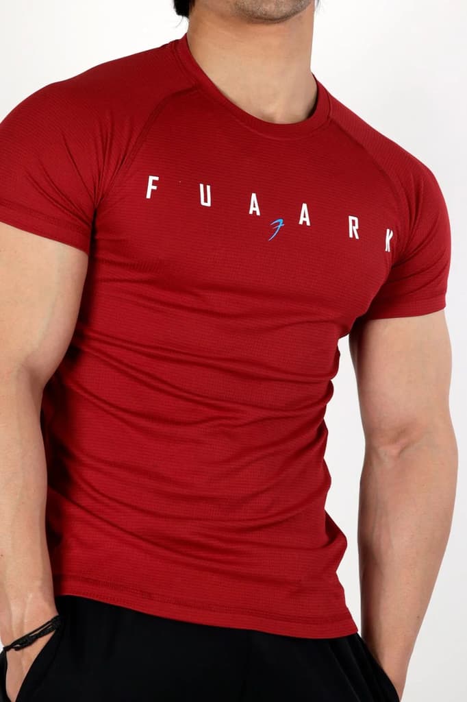Checks T-shirt Maroon — photo 4