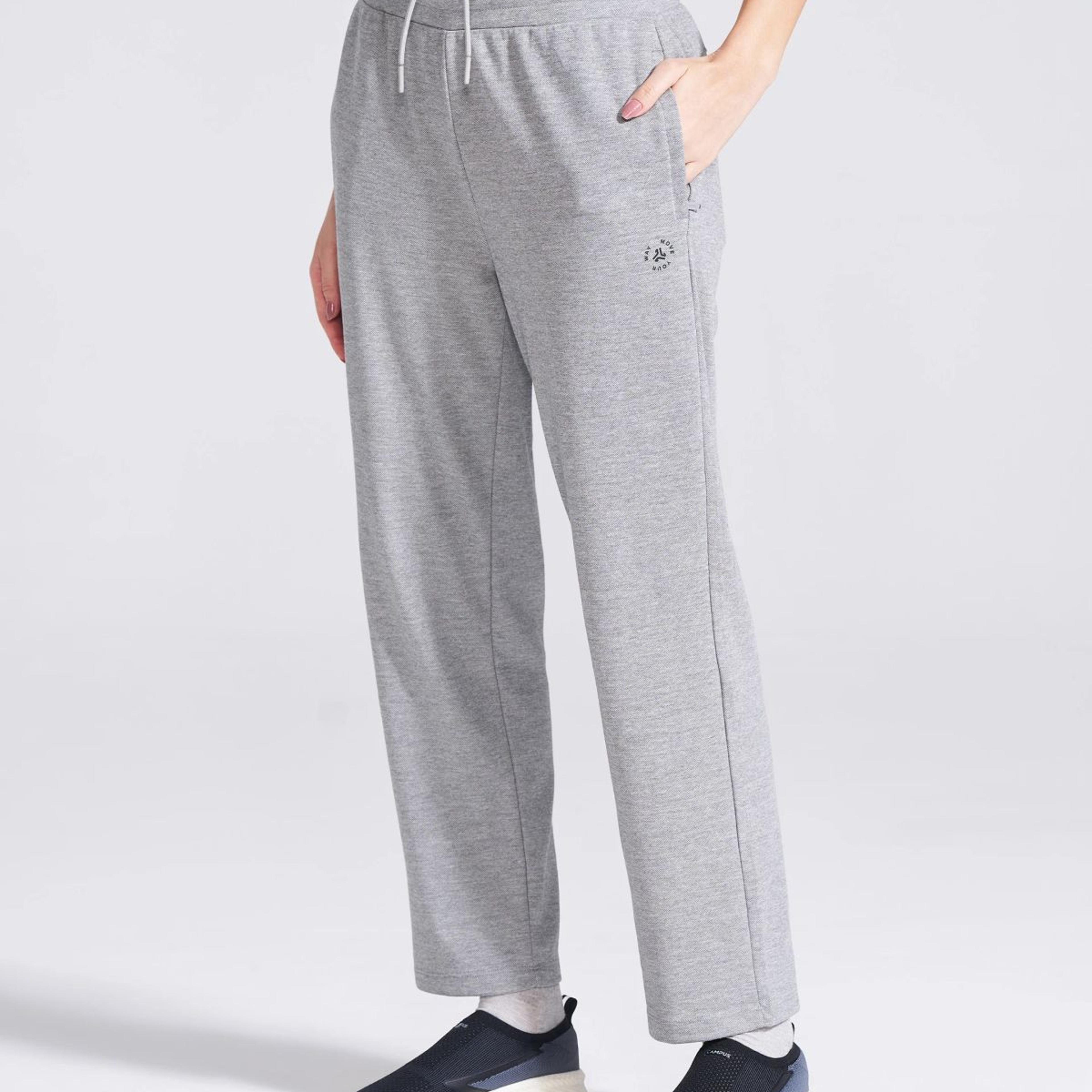 Women's Grey Regular Fit Track Pants
