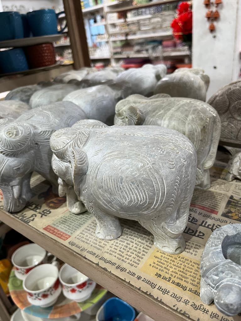 Elephant Statue | Sculpture | Stone | Gray