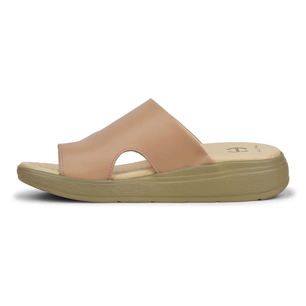 Healers Beige Casual Toe Ring Slipper For Women ZUBIE-3E By Liberty — photo 3