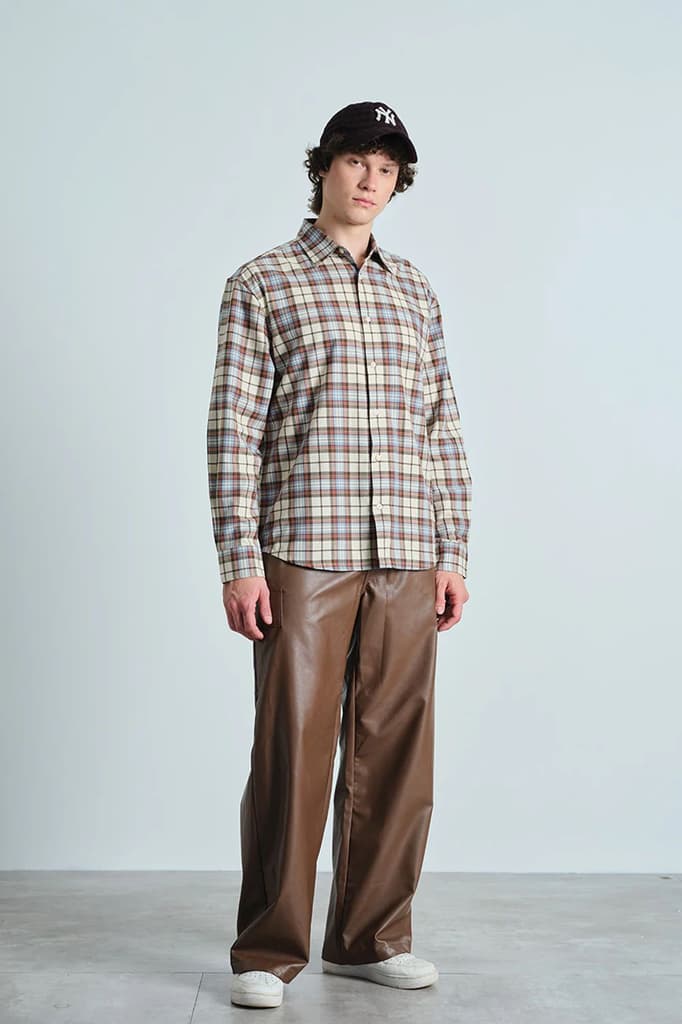 Frosted Blue Plaid Casual Shirt — photo 5