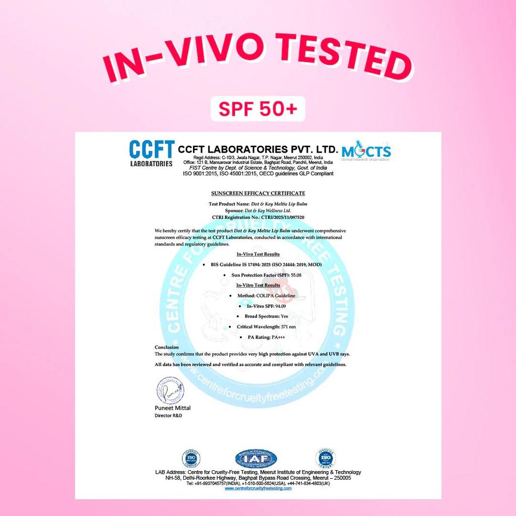 Meltie Lip Balm In-Vivo Tested SPF 50+ PA+++ — photo 10