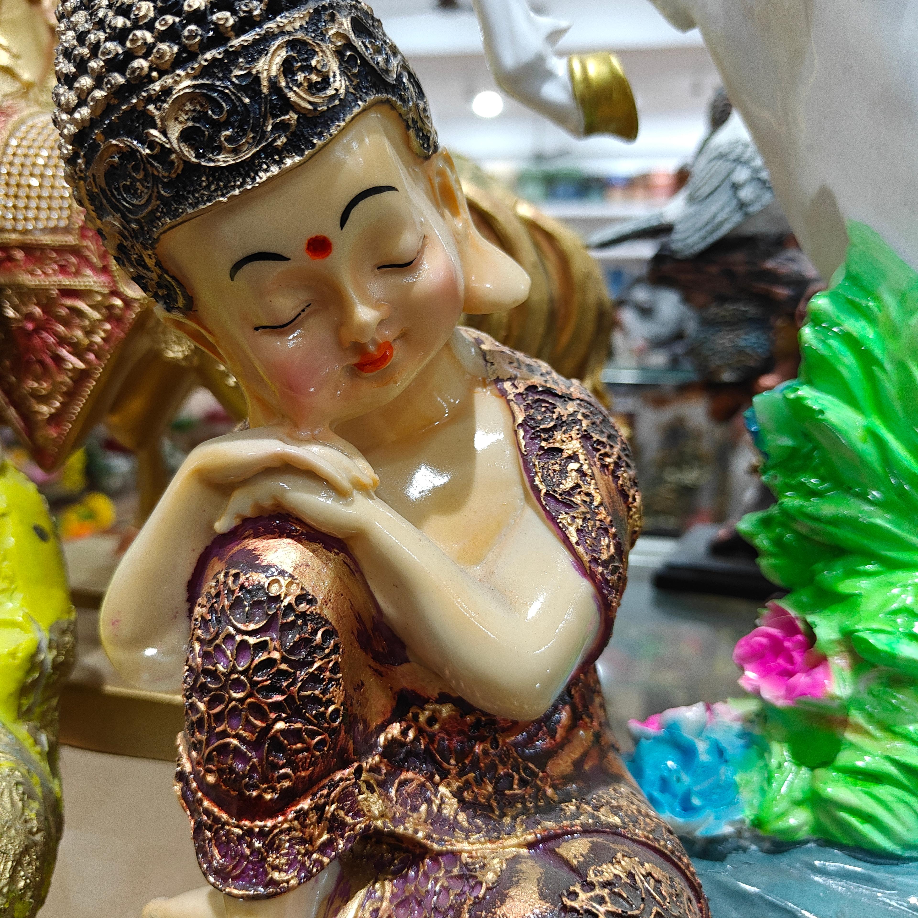 Gold Buddha Statue | Decorative | Glass | Gold