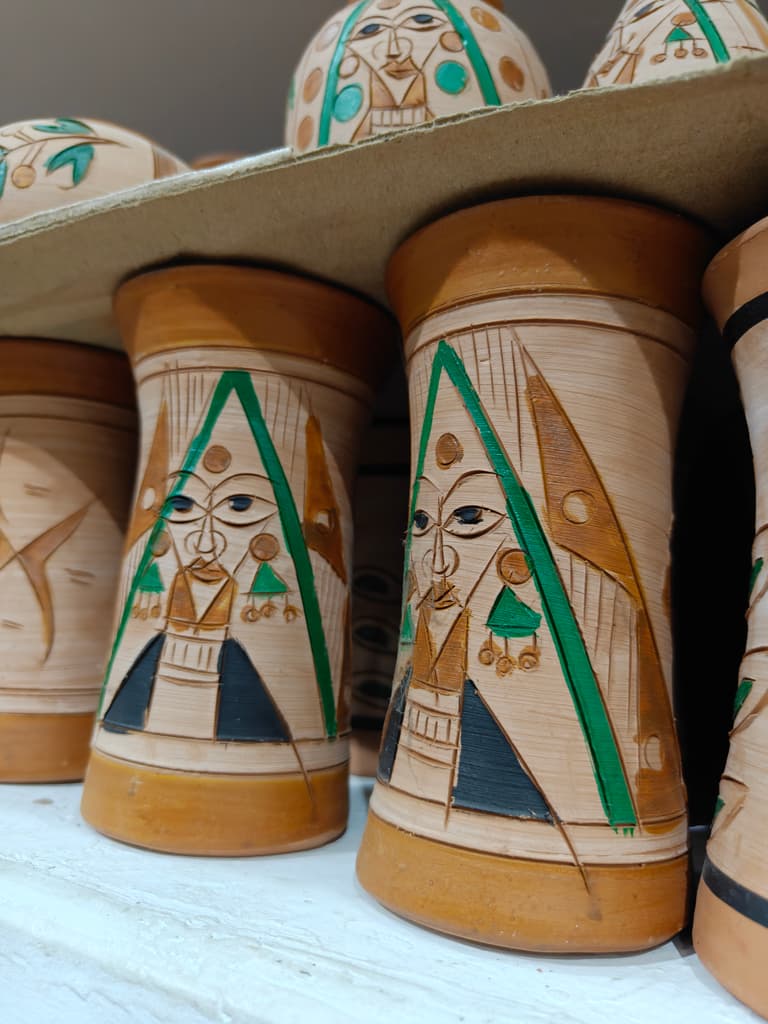 Wooden Vases | Decorative | Brown | Green
