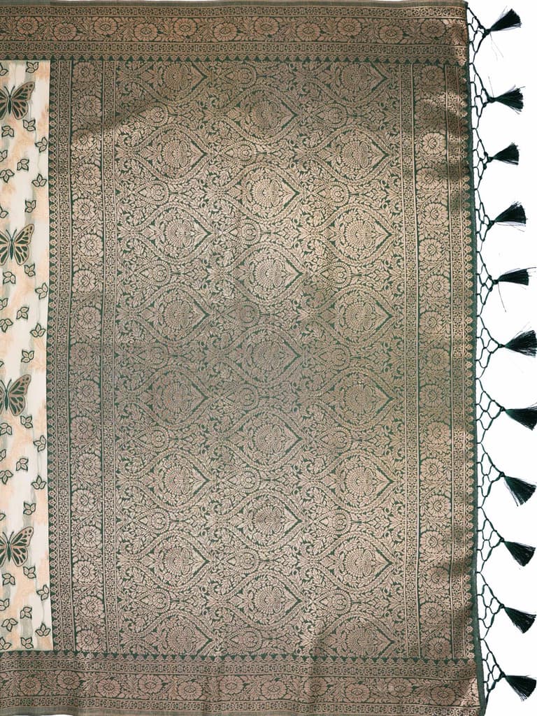 Mimosa Women's Woven Design Banarasi Style Art Silk Saree With Blouse Piece : SA00002000GRNFREE — photo 7