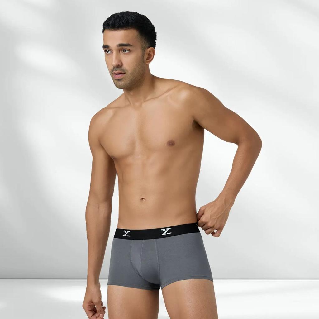 Super Combed Cotton-Modal Trunks - Charcoal Grey — photo 6