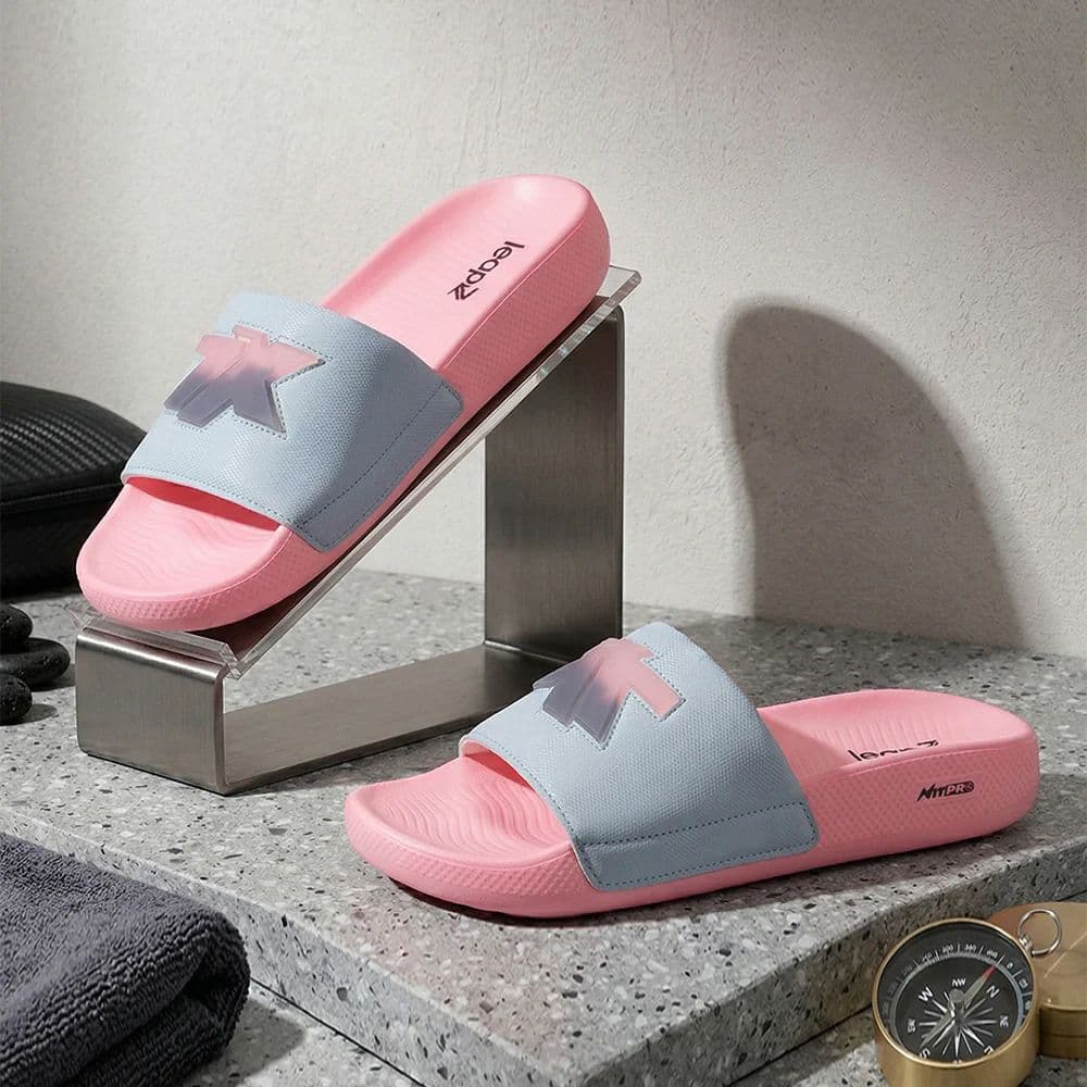 Leap7X NITWALK-L2 Women's Blue Casual Slip-on Slippers - Nitro Sole with Colorblock Design — photo 2