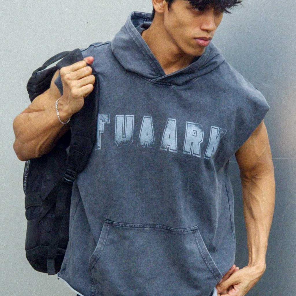 Shadow Washed Capsleeves Hoodie Dark Grey