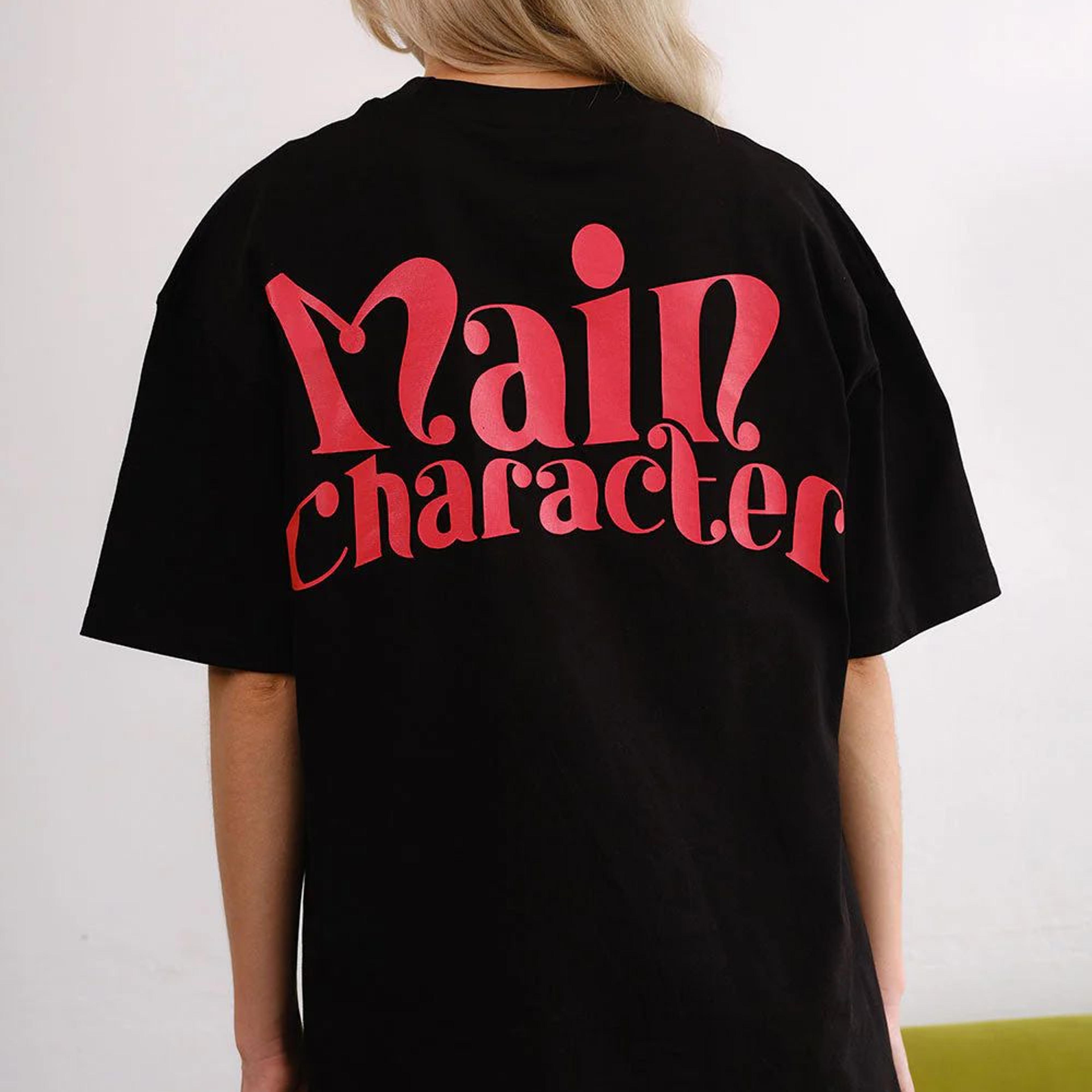 Black Main Character Oversized T-Shirt